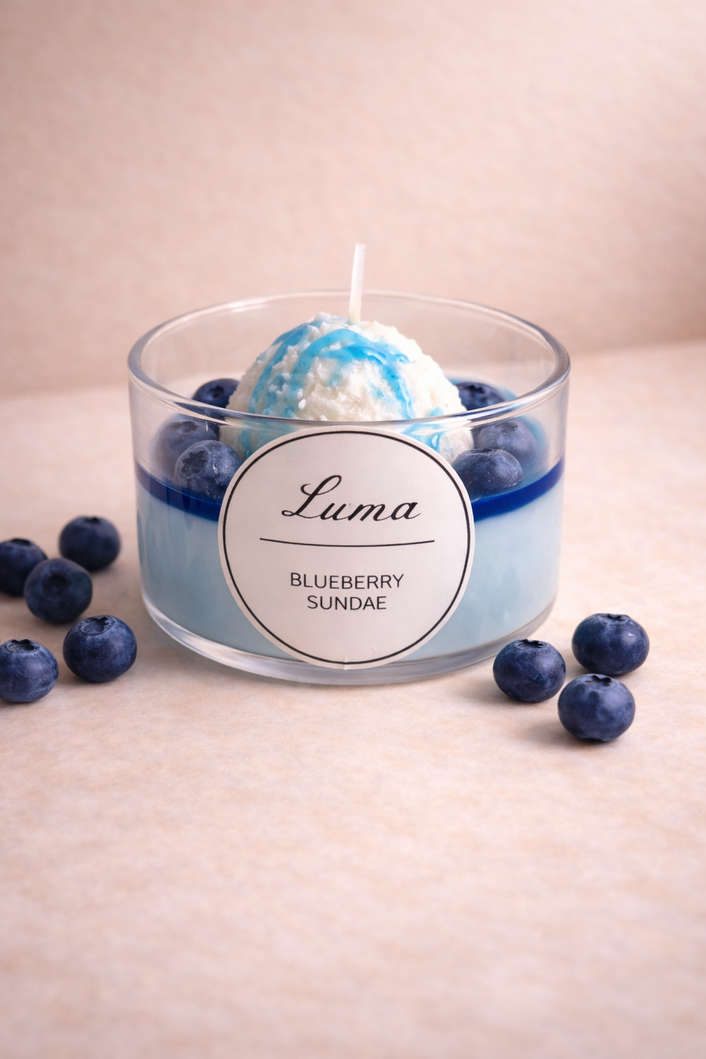 Blueberry sundae