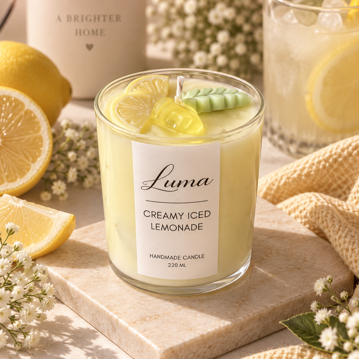 Creamy iced lemonade