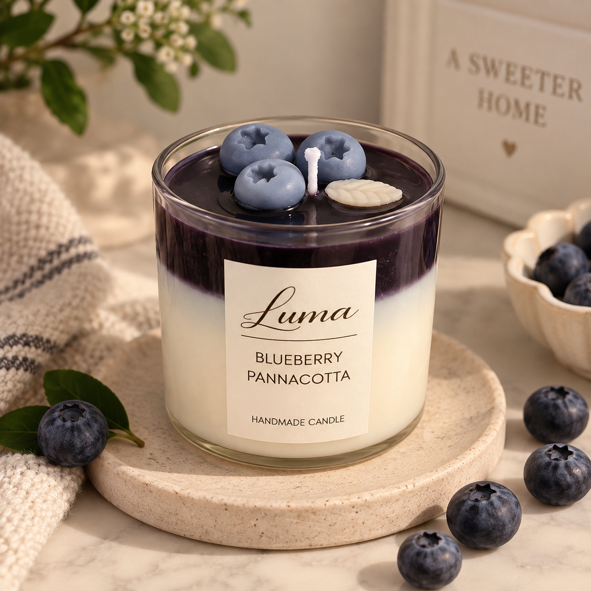 Blueberry pannacotta